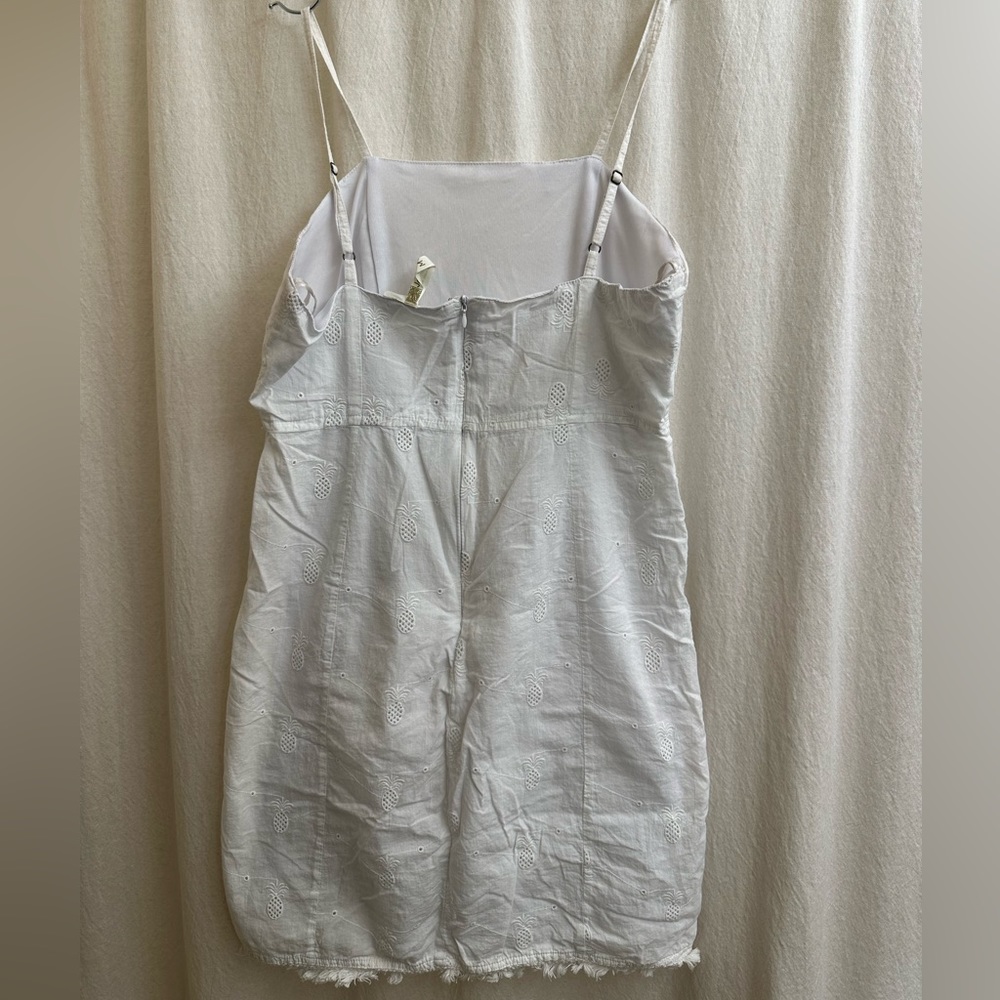 Japana White Pineapple Camisole Short Dress